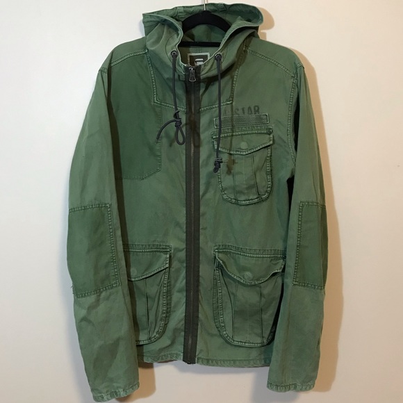 Military green hoodie jacket Raw G star - Picture 2 of 7